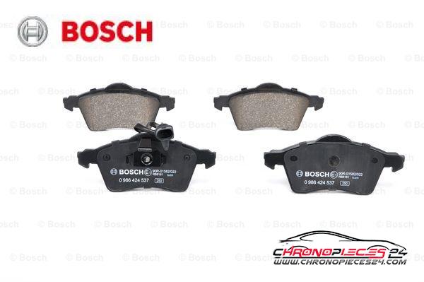 Achat de BOSCH 0 986 424 537 Kit de plaquettes de frein, frein à disque pas chères