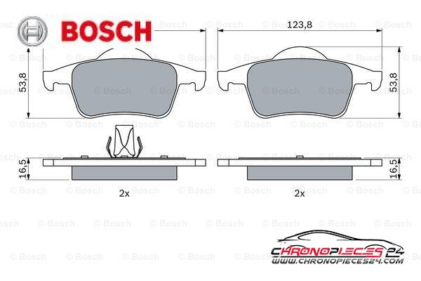 Achat de BOSCH 0 986 424 539 Kit de plaquettes de frein, frein à disque pas chères