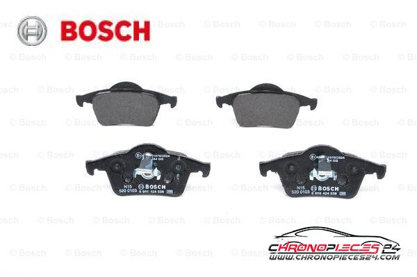 Achat de BOSCH 0 986 424 539 Kit de plaquettes de frein, frein à disque pas chères