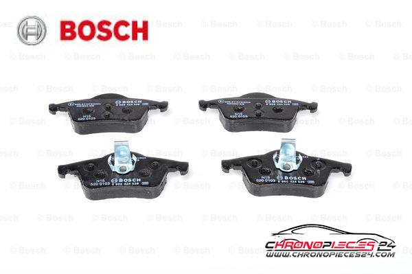 Achat de BOSCH 0 986 424 539 Kit de plaquettes de frein, frein à disque pas chères