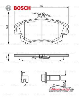 Achat de BOSCH 0 986 424 541 Kit de plaquettes de frein, frein à disque pas chères