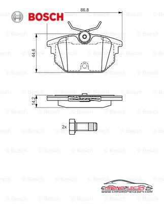 Achat de BOSCH 0 986 424 545 Kit de plaquettes de frein, frein à disque pas chères