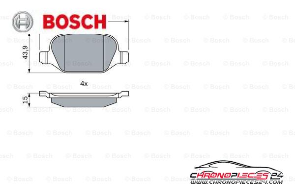 Achat de BOSCH 0 986 424 553 Kit de plaquettes de frein, frein à disque pas chères