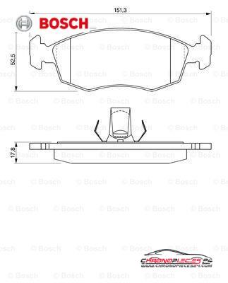 Achat de BOSCH 0 986 424 554 Kit de plaquettes de frein, frein à disque pas chères