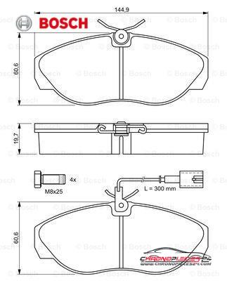 Achat de BOSCH 0 986 424 556 Kit de plaquettes de frein, frein à disque pas chères