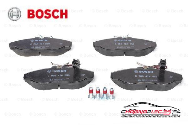 Achat de BOSCH 0 986 424 556 Kit de plaquettes de frein, frein à disque pas chères