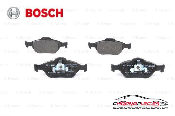 Achat de BOSCH 0 986 424 558 Kit de plaquettes de frein, frein à disque pas chères