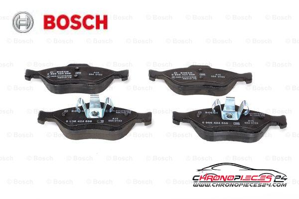 Achat de BOSCH 0 986 424 558 Kit de plaquettes de frein, frein à disque pas chères