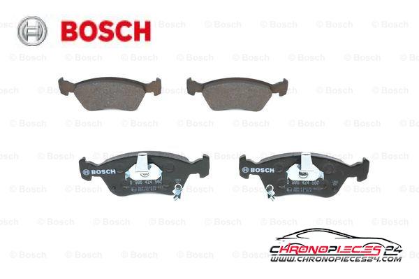 Achat de BOSCH 0 986 424 560 Kit de plaquettes de frein, frein à disque pas chères