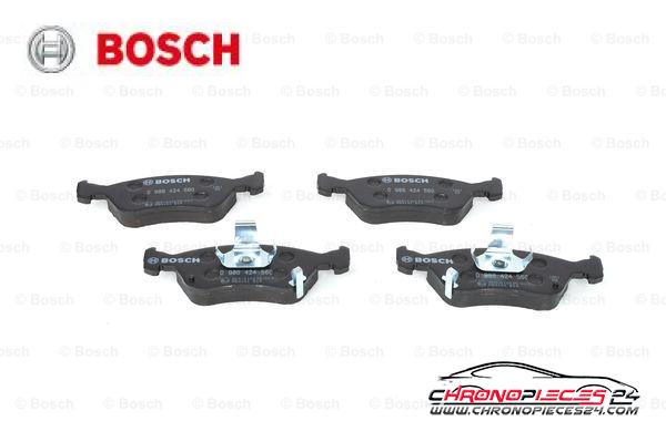 Achat de BOSCH 0 986 424 560 Kit de plaquettes de frein, frein à disque pas chères