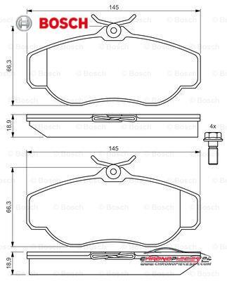 Achat de BOSCH 0 986 424 565 Kit de plaquettes de frein, frein à disque pas chères