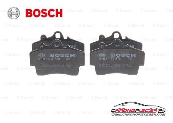 Achat de BOSCH 0 986 424 570 Kit de plaquettes de frein, frein à disque pas chères