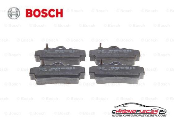 Achat de BOSCH 0 986 424 570 Kit de plaquettes de frein, frein à disque pas chères