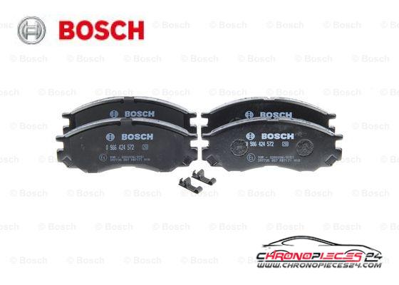 Achat de BOSCH 0 986 424 572 Kit de plaquettes de frein, frein à disque pas chères