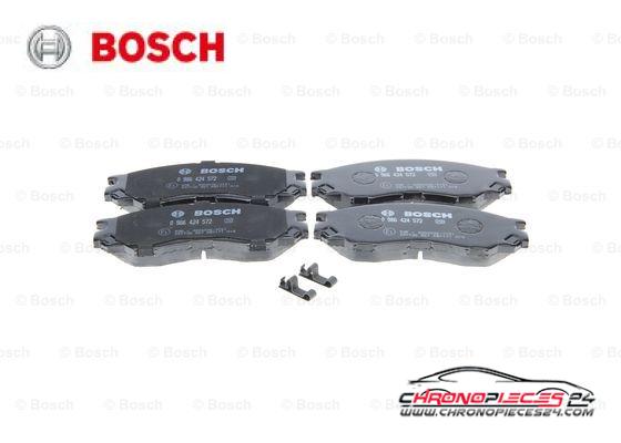 Achat de BOSCH 0 986 424 572 Kit de plaquettes de frein, frein à disque pas chères