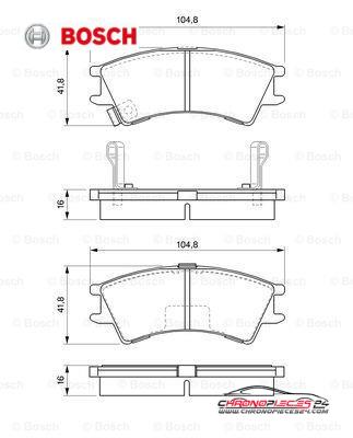 Achat de BOSCH 0 986 424 575 Kit de plaquettes de frein, frein à disque pas chères