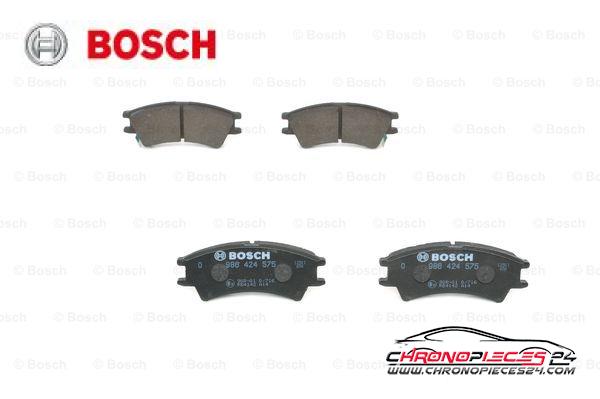 Achat de BOSCH 0 986 424 575 Kit de plaquettes de frein, frein à disque pas chères