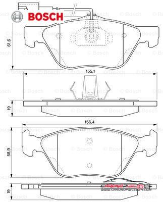 Achat de BOSCH 0 986 424 576 Kit de plaquettes de frein, frein à disque pas chères