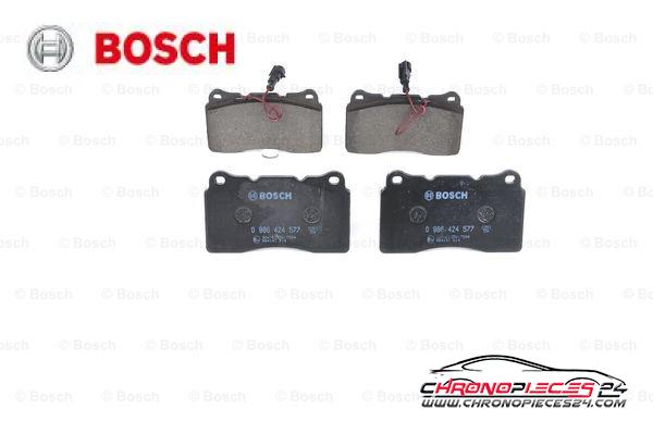 Achat de BOSCH 0 986 424 577 Kit de plaquettes de frein, frein à disque pas chères