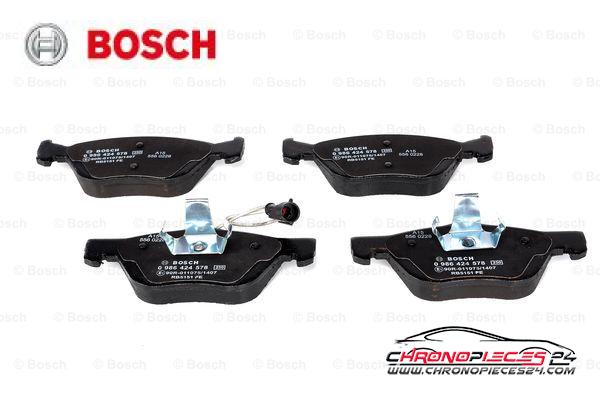 Achat de BOSCH 0 986 424 578 Kit de plaquettes de frein, frein à disque pas chères