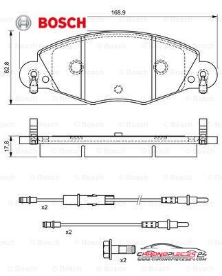 Achat de BOSCH 0 986 424 581 Kit de plaquettes de frein, frein à disque pas chères