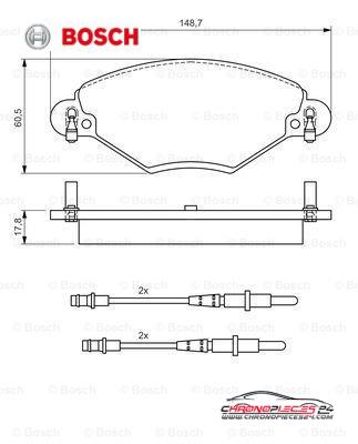 Achat de BOSCH 0 986 424 582 Kit de plaquettes de frein, frein à disque pas chères