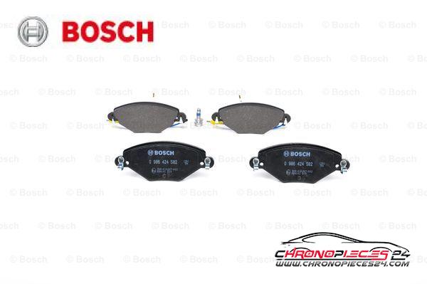 Achat de BOSCH 0 986 424 582 Kit de plaquettes de frein, frein à disque pas chères