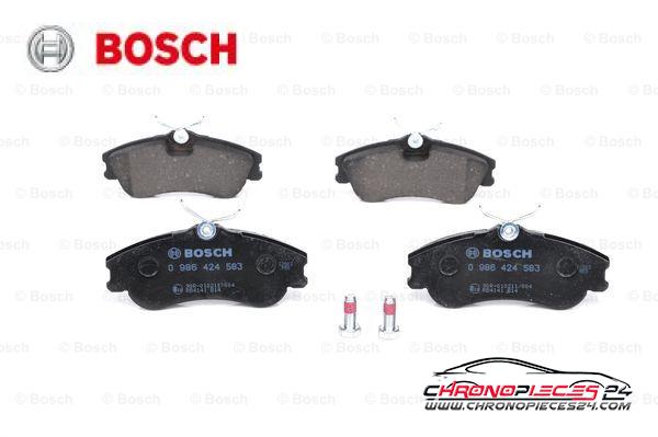 Achat de BOSCH 0 986 424 583 Kit de plaquettes de frein, frein à disque pas chères