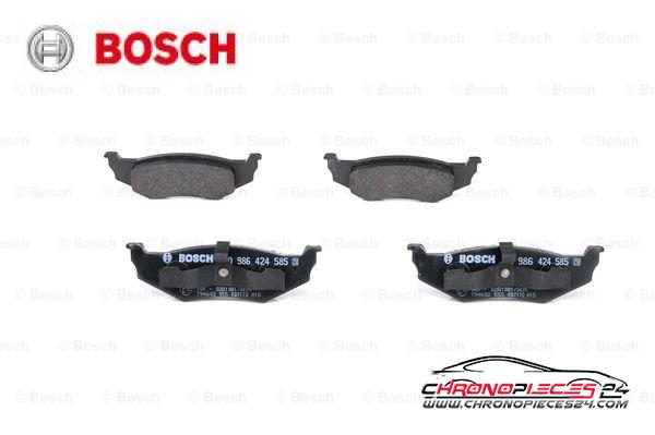 Achat de BOSCH 0 986 424 585 Kit de plaquettes de frein, frein à disque pas chères