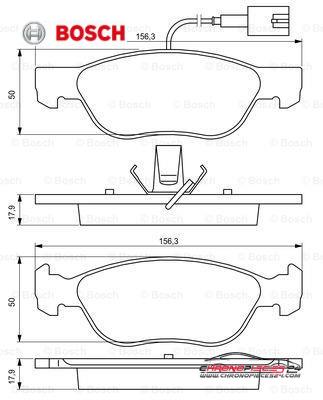 Achat de BOSCH 0 986 424 593 Kit de plaquettes de frein, frein à disque pas chères