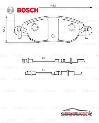 Achat de BOSCH 0 986 424 598 Kit de plaquettes de frein, frein à disque pas chères