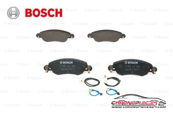 Achat de BOSCH 0 986 424 598 Kit de plaquettes de frein, frein à disque pas chères