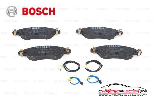 Achat de BOSCH 0 986 424 598 Kit de plaquettes de frein, frein à disque pas chères