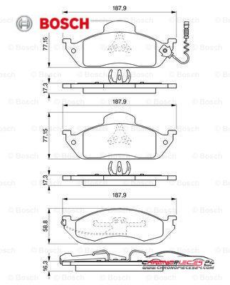 Achat de BOSCH 0 986 424 611 Kit de plaquettes de frein, frein à disque pas chères