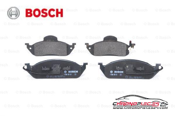 Achat de BOSCH 0 986 424 611 Kit de plaquettes de frein, frein à disque pas chères