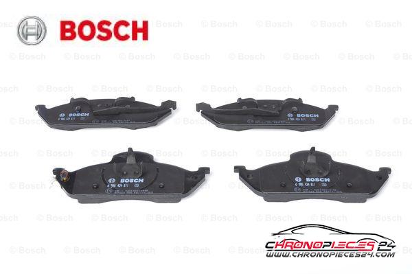 Achat de BOSCH 0 986 424 611 Kit de plaquettes de frein, frein à disque pas chères