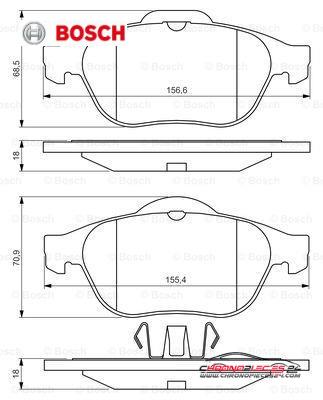 Achat de BOSCH 0 986 424 616 Kit de plaquettes de frein, frein à disque pas chères