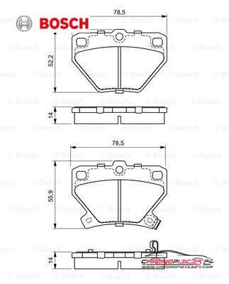 Achat de BOSCH 0 986 424 630 Kit de plaquettes de frein, frein à disque pas chères