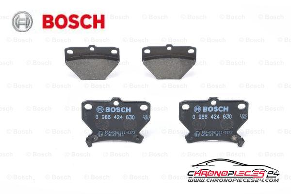 Achat de BOSCH 0 986 424 630 Kit de plaquettes de frein, frein à disque pas chères