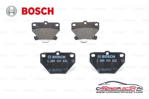 Achat de BOSCH 0 986 424 630 Kit de plaquettes de frein, frein à disque pas chères