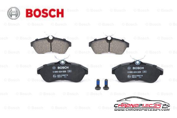 Achat de BOSCH 0 986 424 635 Kit de plaquettes de frein, frein à disque pas chères