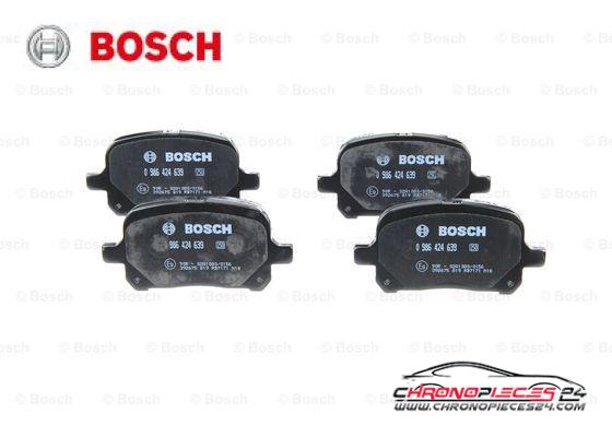 Achat de BOSCH 0 986 424 639 Kit de plaquettes de frein, frein à disque pas chères