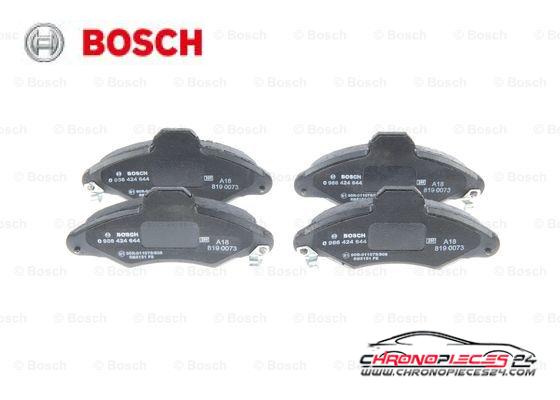 Achat de BOSCH 0 986 424 644 Kit de plaquettes de frein, frein à disque pas chères