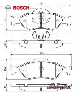 Achat de BOSCH 0 986 424 645 Kit de plaquettes de frein, frein à disque pas chères