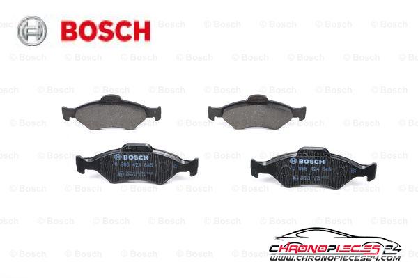 Achat de BOSCH 0 986 424 645 Kit de plaquettes de frein, frein à disque pas chères