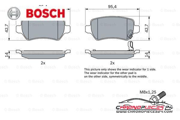 Achat de BOSCH 0 986 424 646 Kit de plaquettes de frein, frein à disque pas chères