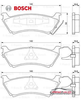 Achat de BOSCH 0 986 424 648 Kit de plaquettes de frein, frein à disque pas chères