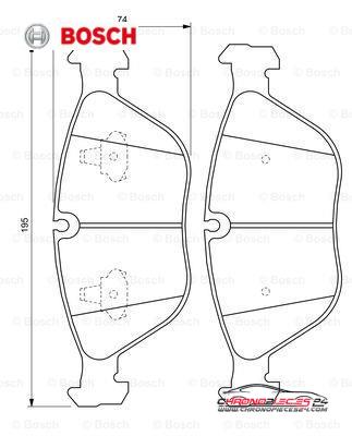 Achat de BOSCH 0 986 424 649 Kit de plaquettes de frein, frein à disque pas chères