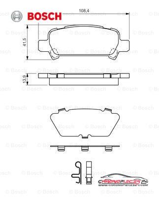 Achat de BOSCH 0 986 424 650 Kit de plaquettes de frein, frein à disque pas chères