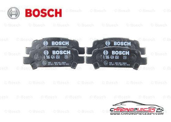 Achat de BOSCH 0 986 424 650 Kit de plaquettes de frein, frein à disque pas chères